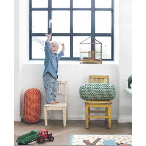 Coussin en tricot - Vert d'eau